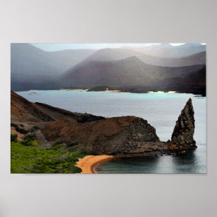 View From Bartolome Peak in The Galapagos Islands Poster