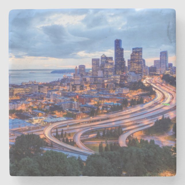 View from Beacon Hill, Pacific Med Centre Stone Coaster (Front)