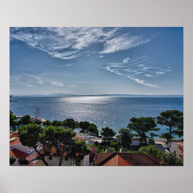 View from Brela, Croatia Poster (Front)