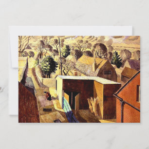 View from Brick House, Great Bardfield, Card