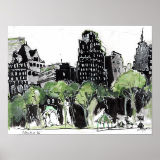 View from Bryant Park NYC Poster