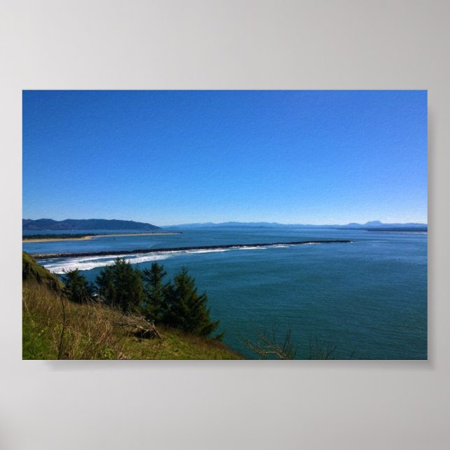 View from Cape Disappointment Lighthouse, WA Poster (Front)
