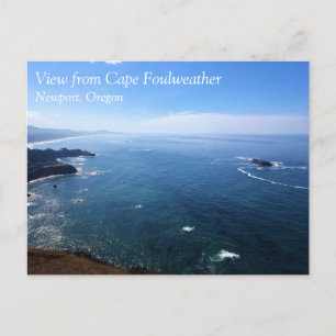 View from Cape Foulweather, Newport, Oregon Postcard