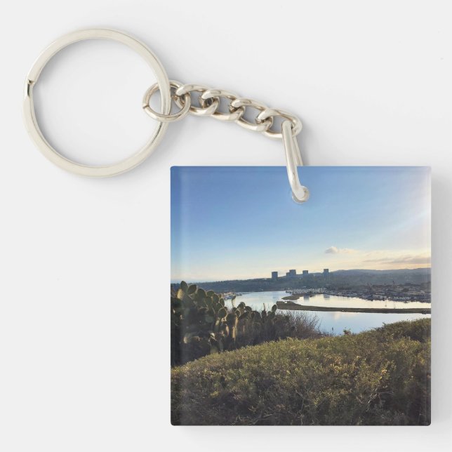 View from Castaways Park, Newport Beach, CA Key Ring (Front)
