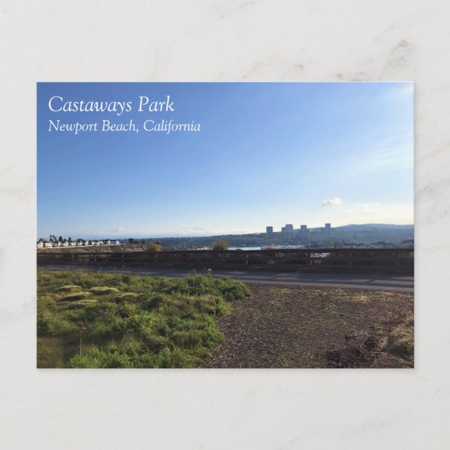 View from Castaways Park, Newport Beach, CA Postcard (Front)
