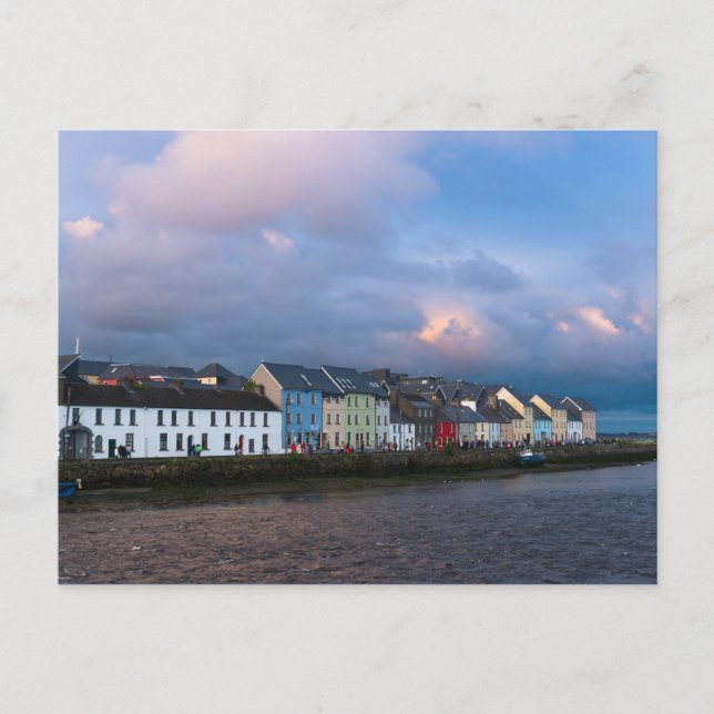 View from Claddagh of The Long Walk and Old Quays Postcard (Front)