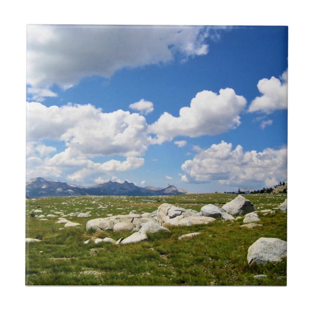 View from Gaylor Lakes Trail, Tioga Pass, CA Ceramic Tile (Front)
