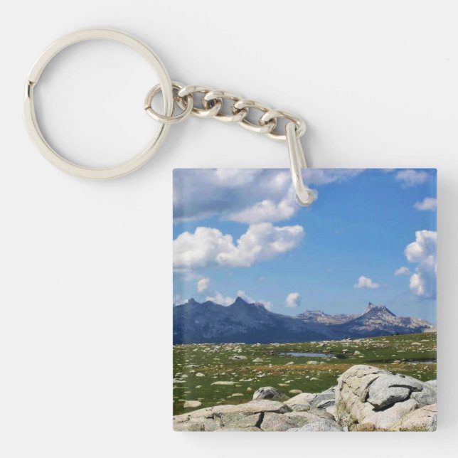 View from Gaylor Lakes Trail, Tioga Pass, CA Key Ring (Front)