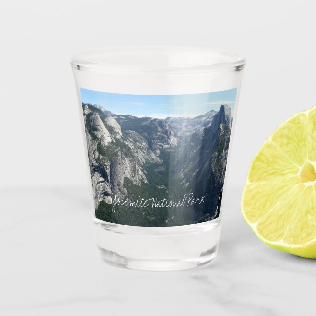 View from Glacier Point in Yosemite National Park Shot Glass (Front)