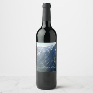 View from Glacier Point in Yosemite National Park Wine Label
