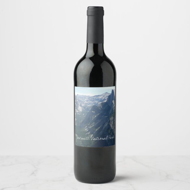 View from Glacier Point in Yosemite National Park Wine Label (Front)