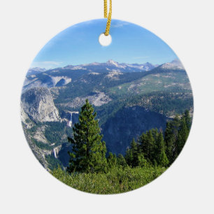 View from Glacier Point, Yosemite, CA Ceramic Ornament