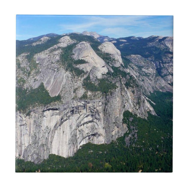 View from Glacier Point, Yosemite, CA Ceramic Tile (Front)