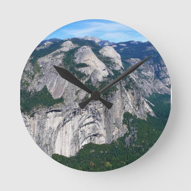View from Glacier Point, Yosemite, CA Round Clock (Front)