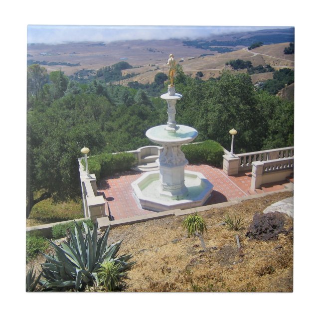 View from Hearst Castle, San Simeon, California Ceramic Tile (Front)