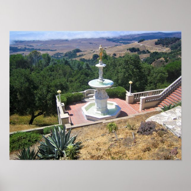 View from Hearst Castle, San Simeon, California Poster (Front)