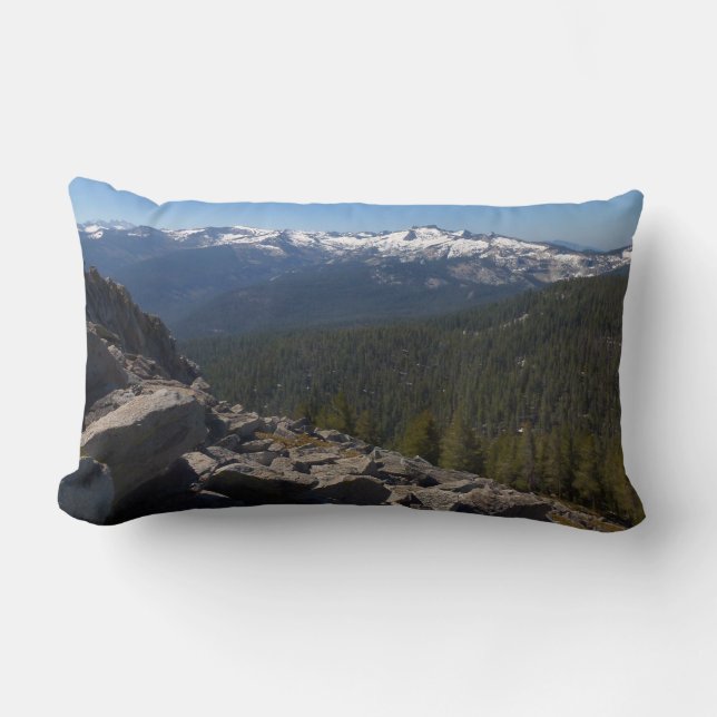 View from Mitchell Peak at Sequoia National Park Lumbar Cushion (Front)