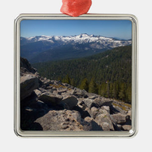 View from Mitchell Peak at Sequoia National Park Metal Ornament