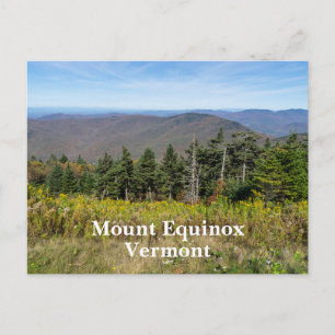 View from Mount Equinox in Vermont Holiday Postcard