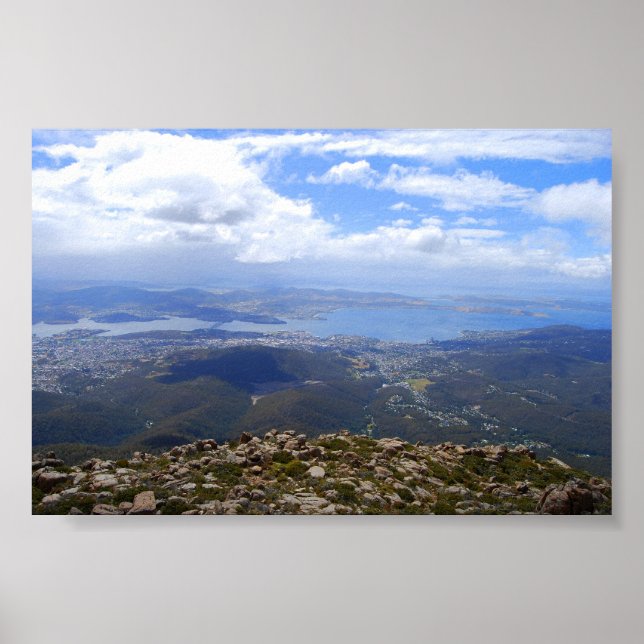 View from Mount Wellington, Tasmania, Print (Front)