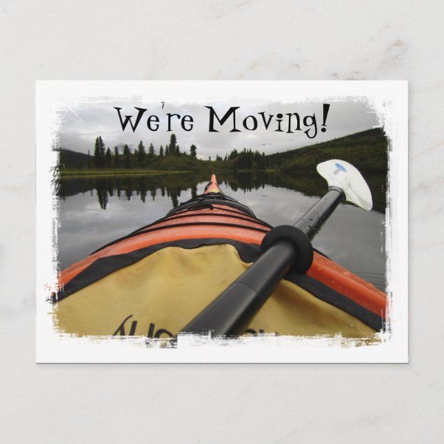 View From My Kayak; Change of Address Announcement Postcard (Front)