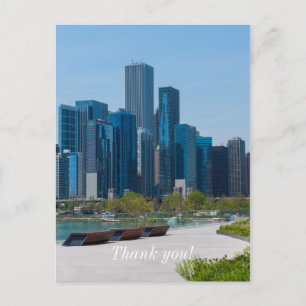 View From Navy Pier Thank You Postcard