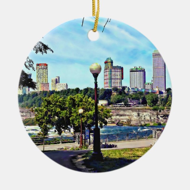 View From Niagara Falls State Park Ceramic Ornament (Front)