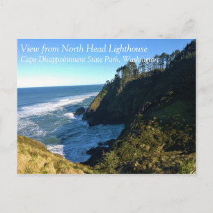 View from North Head Lighthouse, Washington Postcard