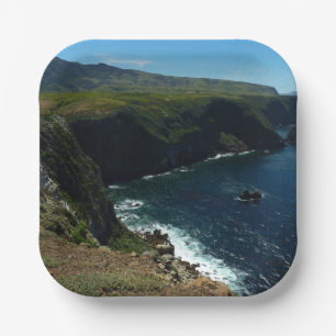 View from Santa Cruz Island in Channel Islands Paper Plate