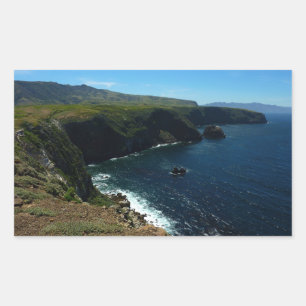 View from Santa Cruz Island in Channel Islands Rectangular Sticker