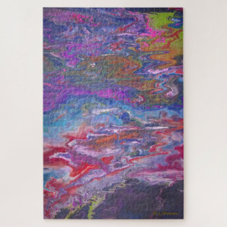 View from Space Paint Flow Art Jigsaw Puzzle