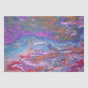 View From Space Paint Flow Art Tissue Paper