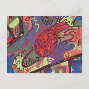 "View From Space Ship" Abstract Postcard