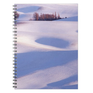 View from Steptoe Butte of rolling hills covered 2 Notebook