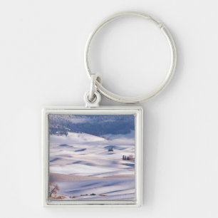 View from Steptoe Butte of rolling hills covered Key Ring