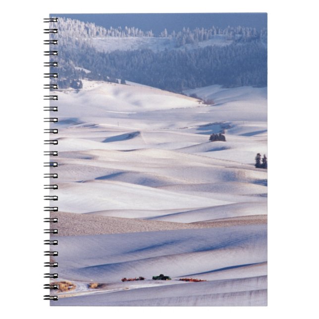View from Steptoe Butte of rolling hills covered Notebook (Front)
