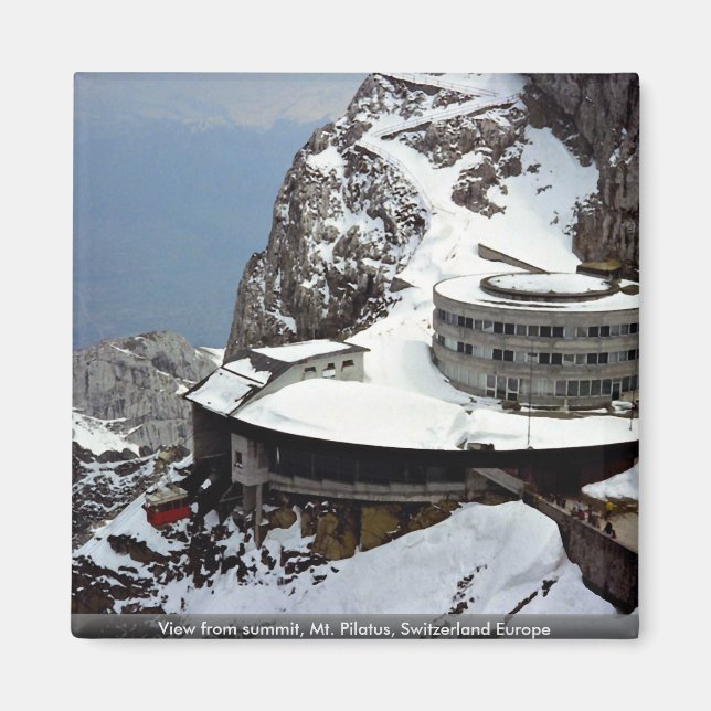 View from summit, Mt. Pilatus, Switzerland Europe Magnet (Front)