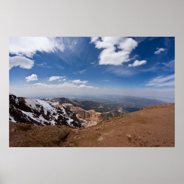 View From Summit of Pikes Peak Poster (Front)