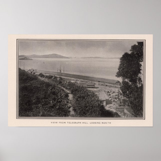 View from Telegraph Hill looking north Poster (Front)