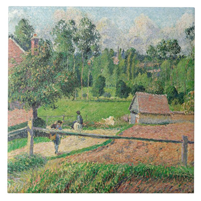 View from the Artist's Window Camille Pissarro   Ceramic Tile (Front)