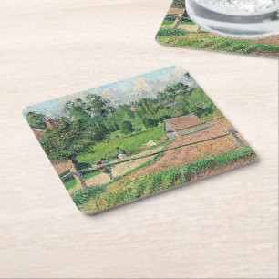 View from the Artist's Window Camille Pissarro Square Paper Coaster