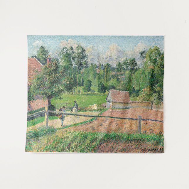 View from the Artist's Window Camille Pissarro   Tapestry (Front (Horizontal))