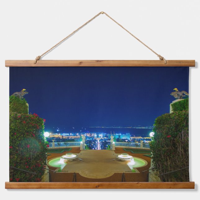 View from the Bahá’í Terraces of The Arc. Hanging Tapestry (Front)