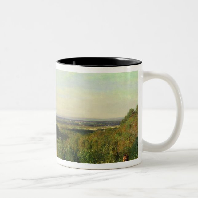 View from the Hilltops of Suresnes Two-Tone Coffee Mug (Right)