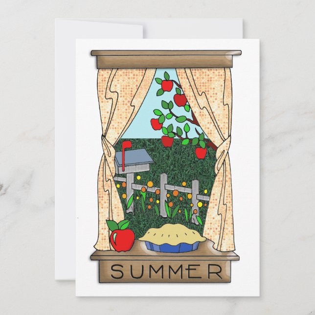 View From the Kitchen Window in Summer Invitation (Front)