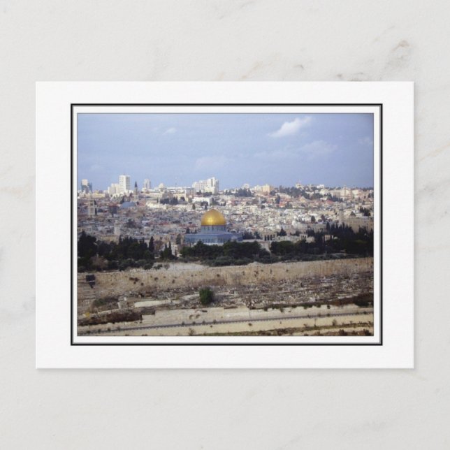 View from the Mount of Olives Postcard (Front)
