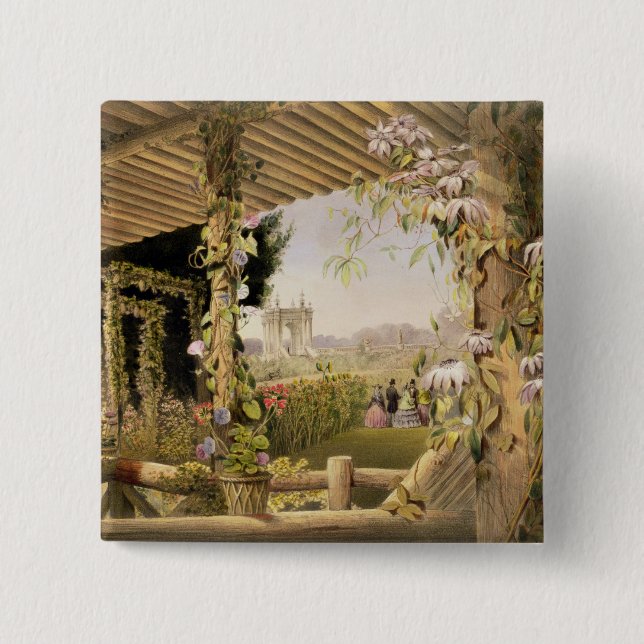 View from the Rustic Seat, Shrublands, from 'The G 15 Cm Square Badge (Front)