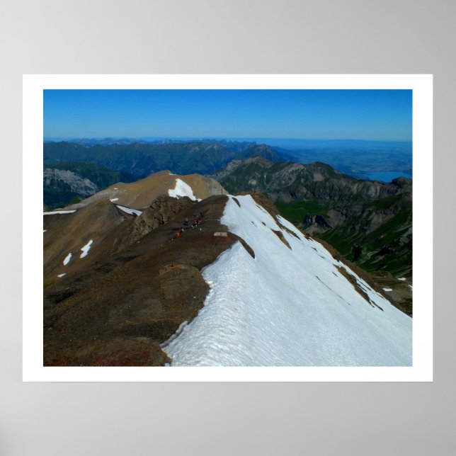 View from the Schilthorn, Switzerland Poster (Front)