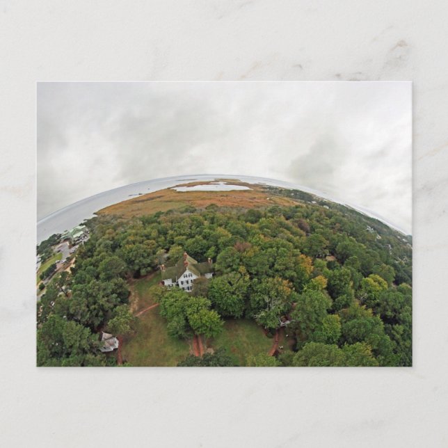 View From The Top of Currituck Lighthouse Postcard (Front)