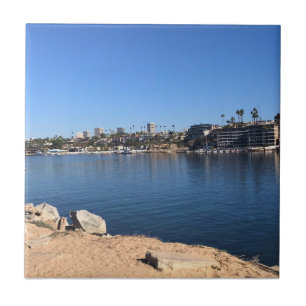 View from the Wedge, Newport Beach, California Ceramic Tile